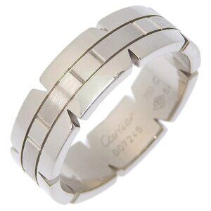 CARTIER Tank francais Ring K18 white gold #10.9(US Size) 12.7g mens
